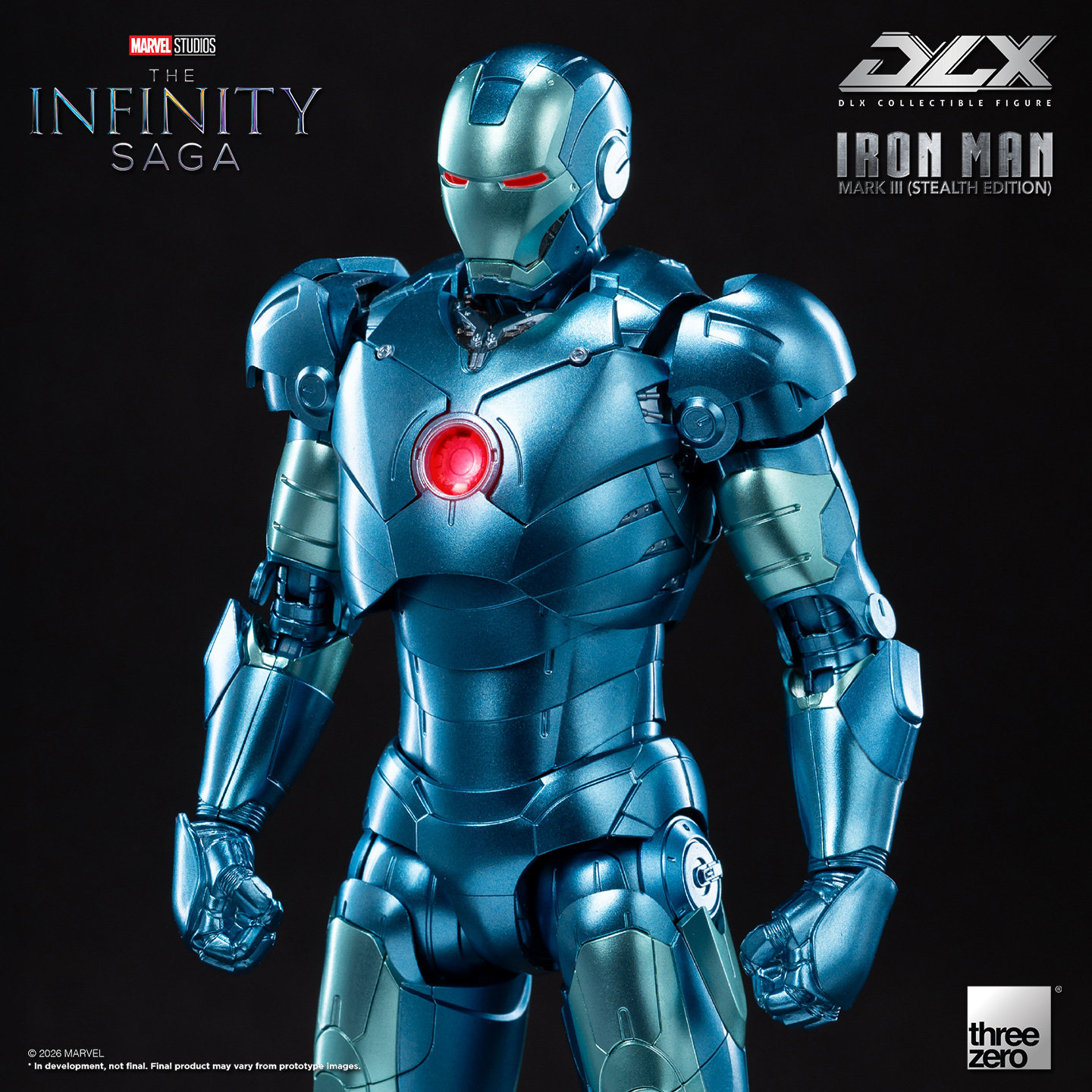 【预定定金】threezero DLX系列 钢铁侠Mark3潜行版 1/12可动模型
