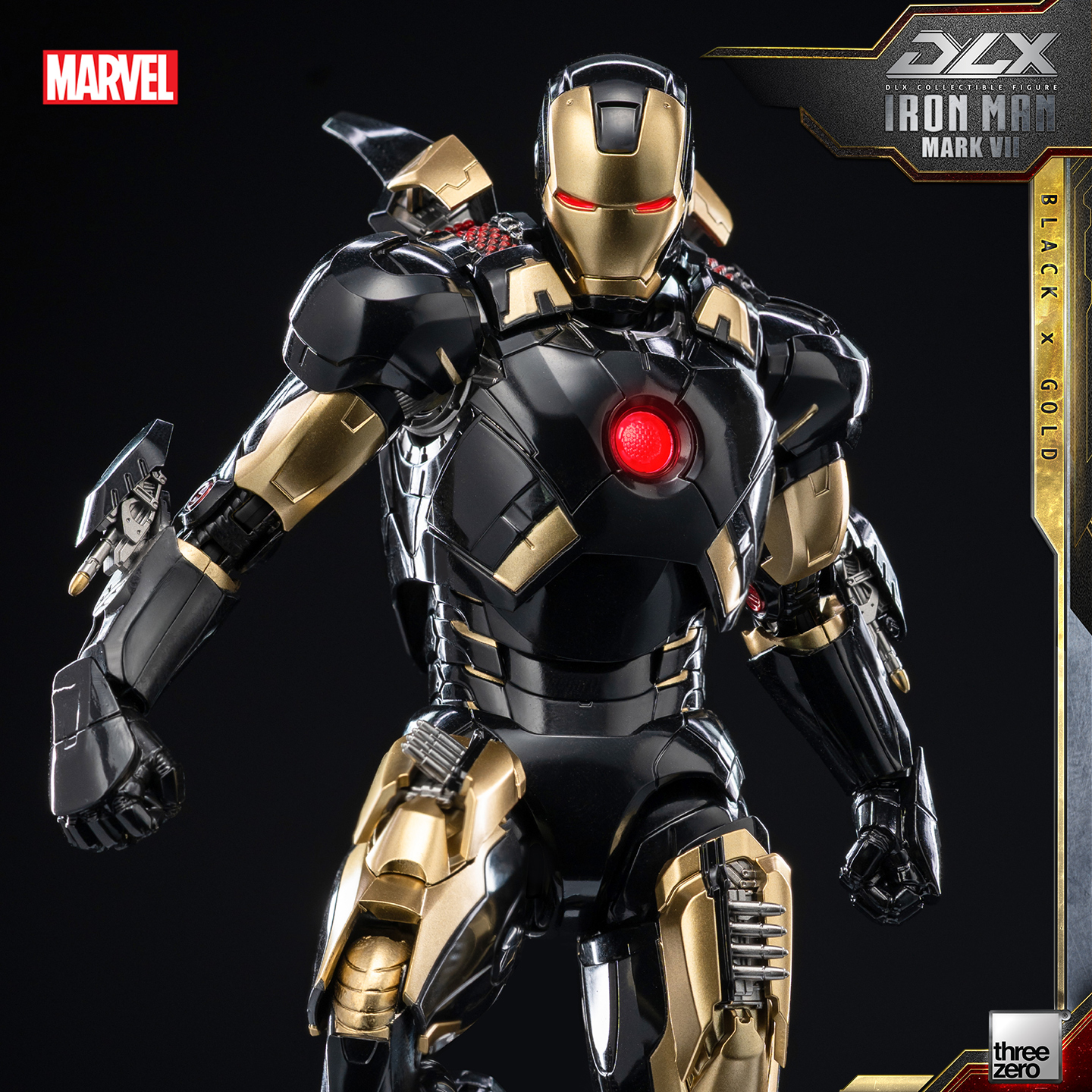 threezero钢铁侠Mark7黑金版模型