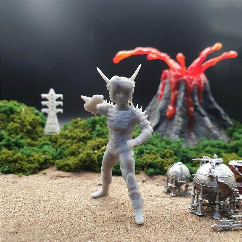 潮玩DIY手工 雷欧奥特曼手工名鉴巴巴尔1/64人偶模型手办场景白模