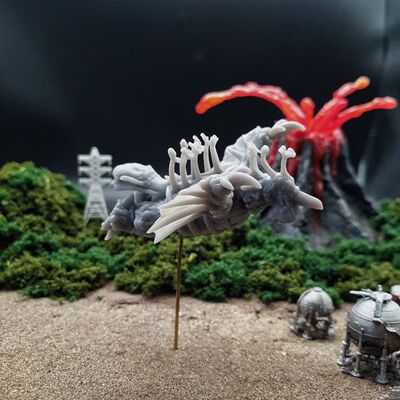 还原剧中微缩场景小比例手办泰罗奥特超人名鉴怪兽火鸟巴场景白模