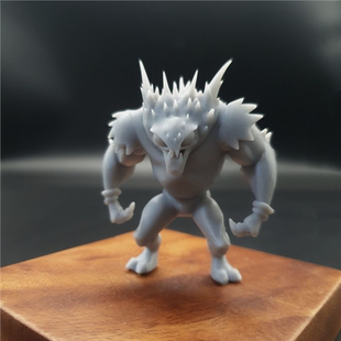 潮玩DIY手工 成龙历险记系列牛战士 食羊兽 1:43模型手办场景白模