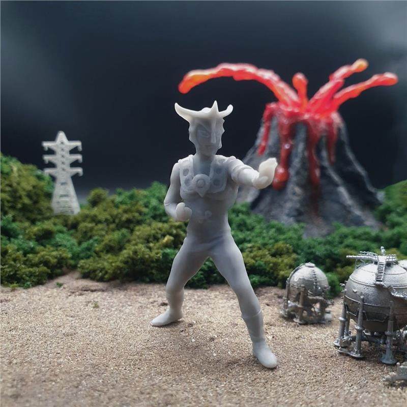 潮玩DIY手工 雷欧奥特曼名鉴雷欧A 战斗姿势1 1/43模型手办场景