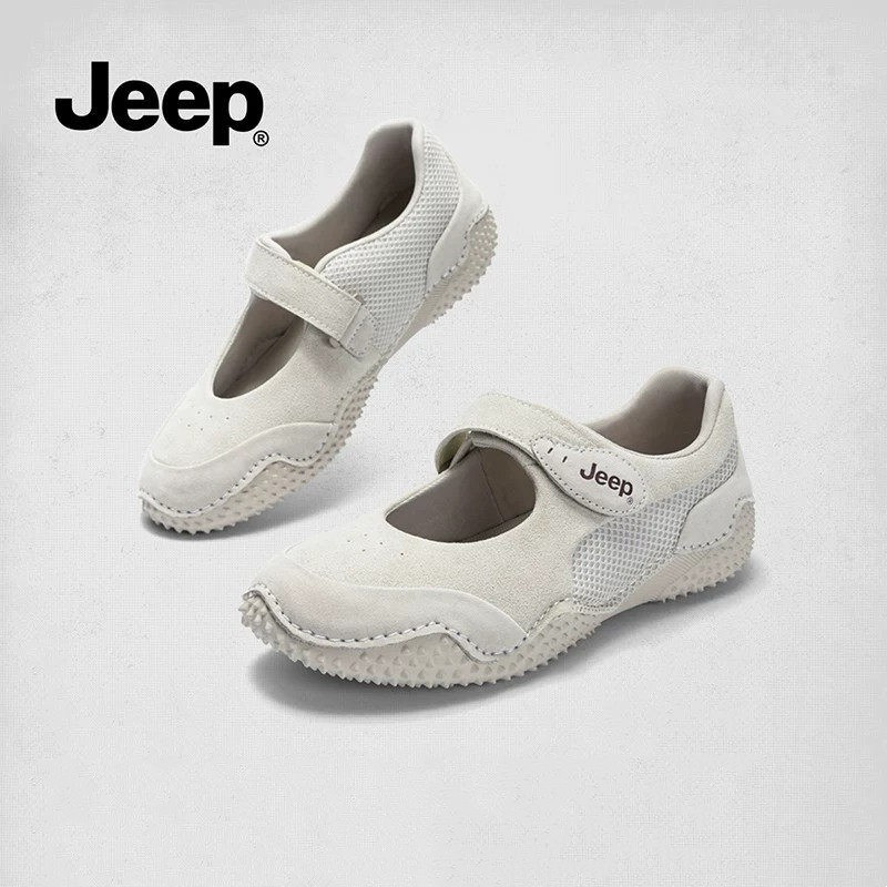 jeep白色玛丽珍鞋女2026