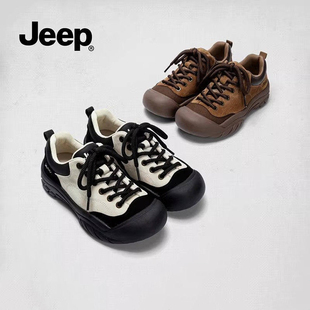 jeep丑萌女鞋秋季2025新款休闲运动鞋轻便防滑户外爬山徒步登山鞋