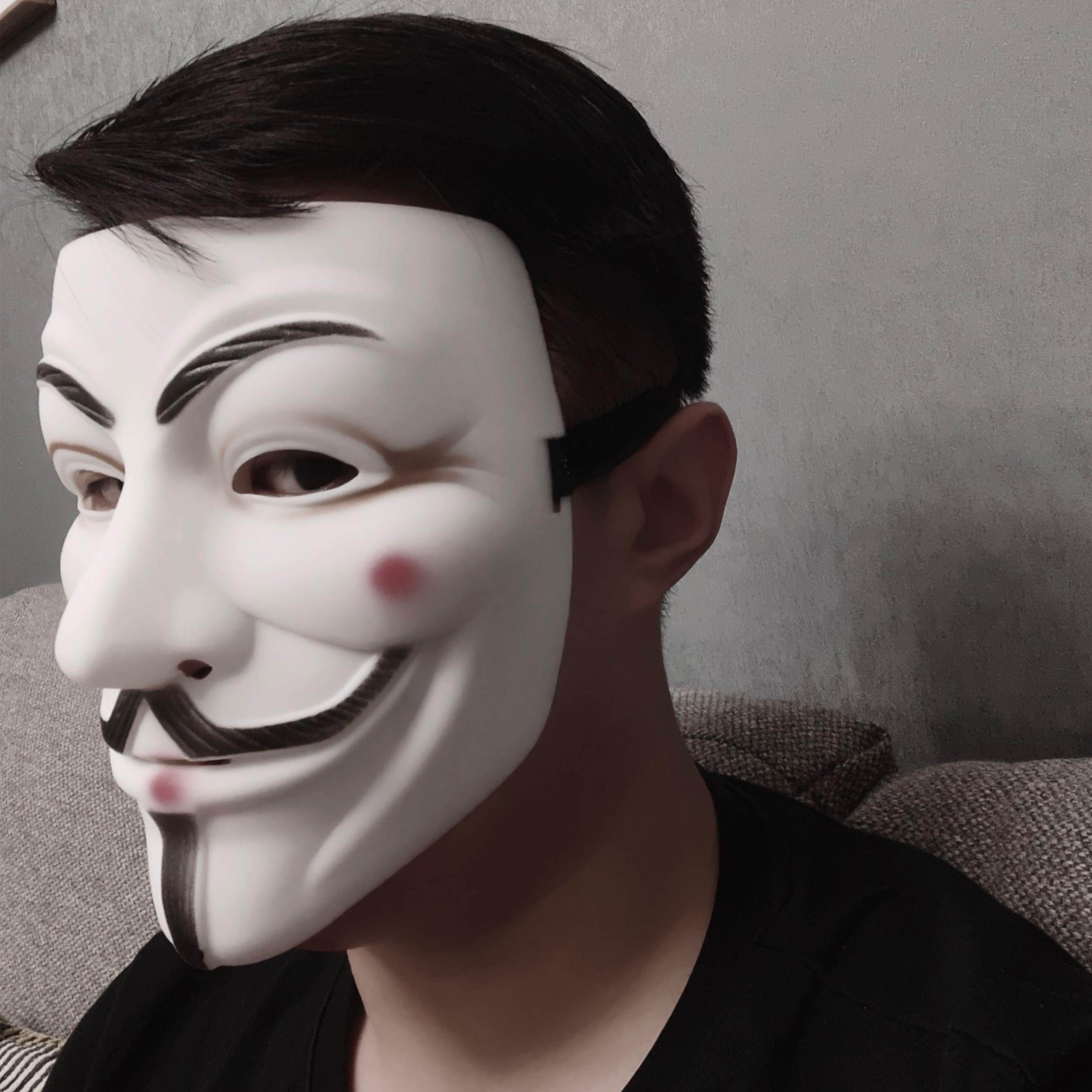 万圣节的面具炫酷鬼屋吓人v字仇杀队v脸死神遮脸化妆舞会派对全脸