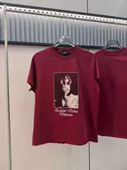 [in Stock] Erd Melancholy Rich Second Generation 24Ss Red Nun Short Sleeve Raglan Sleeve Unisex Style