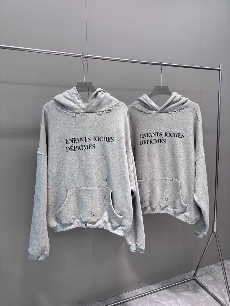 Классический слоган ERD 24ss melancholy rich второго поколения, разбрызгивающий чернила, чтобы уничтожить толстовку с классическим логотипом sweater Classic Изображение 1
