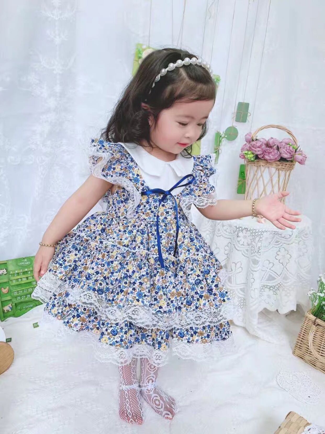 童装西班牙洛丽塔女宝公主风洋装