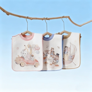 儿童洗漱巾围兜四季款洗脸漱口防水不湿衣饭食兜多功能围嘴口水巾