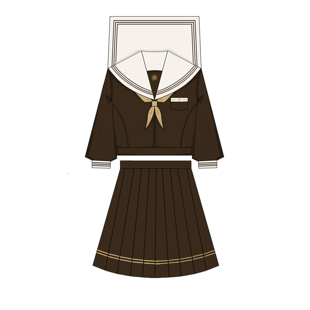 [SUI YING] CHENGNAN SHI ZHONGYI 오리지널 세일러복 JK 유니폼 스커트 대학 스타일 정장 긴 소매 반팔 기본 스타일