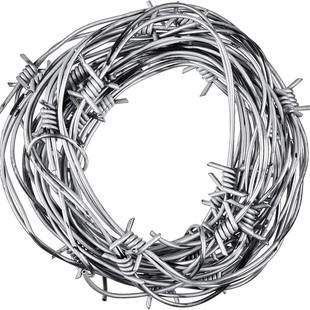 带刺仿真假铁丝网万圣节鬼屋布置装饰荆棘链条密室塑料阻拦钢丝绳