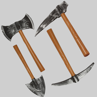 儿童节小矮人十字镐铲子斧头道具话剧舞台剧农民种地挖掘表演工具