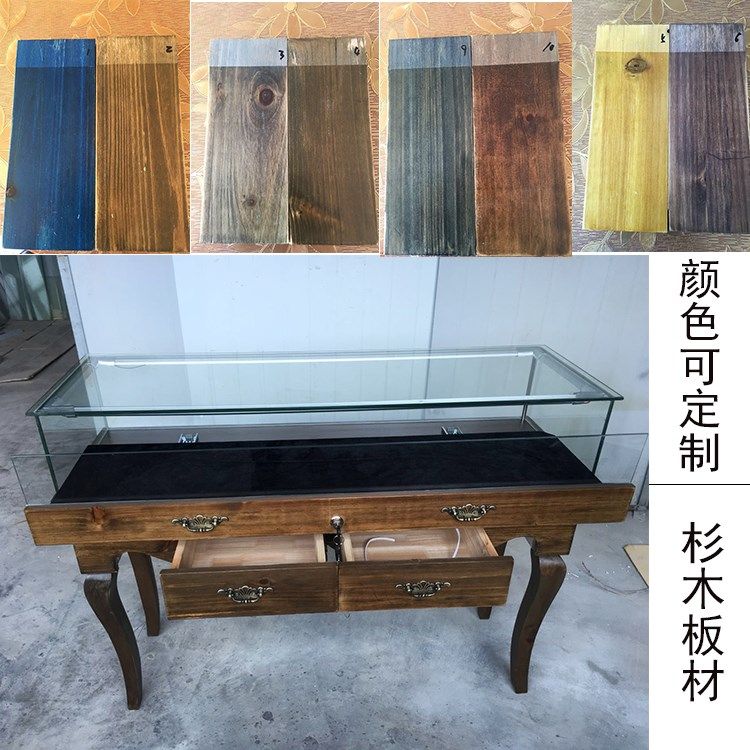 珠宝展示柜实木复古包包首饰饰品多功能精品玻璃柜子展柜柜台透明|ruв категории коммерческий/офисная мебель, полки/витрина, бутик - витрина/витрина - от Buy2taobao.com для оказания профессиональной услуги покупки агента Taobao