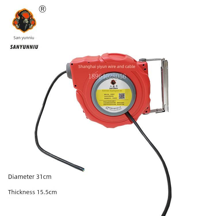380V5、五芯线自动伸缩电缆盘卷线器绕线盘电鼓自动回收线盘