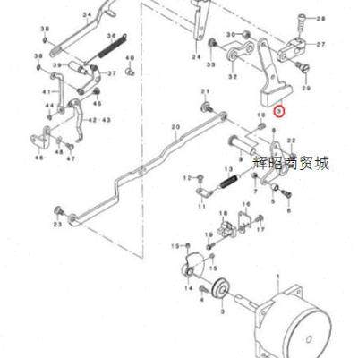 加固机零件工业缝纫配件 LK1900A抬压脚压杆400-06672打结机套结