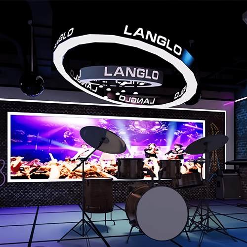 台球厅气氛灯圆形吊灯，侧面发光标志定制教室商店个性化戒指异形