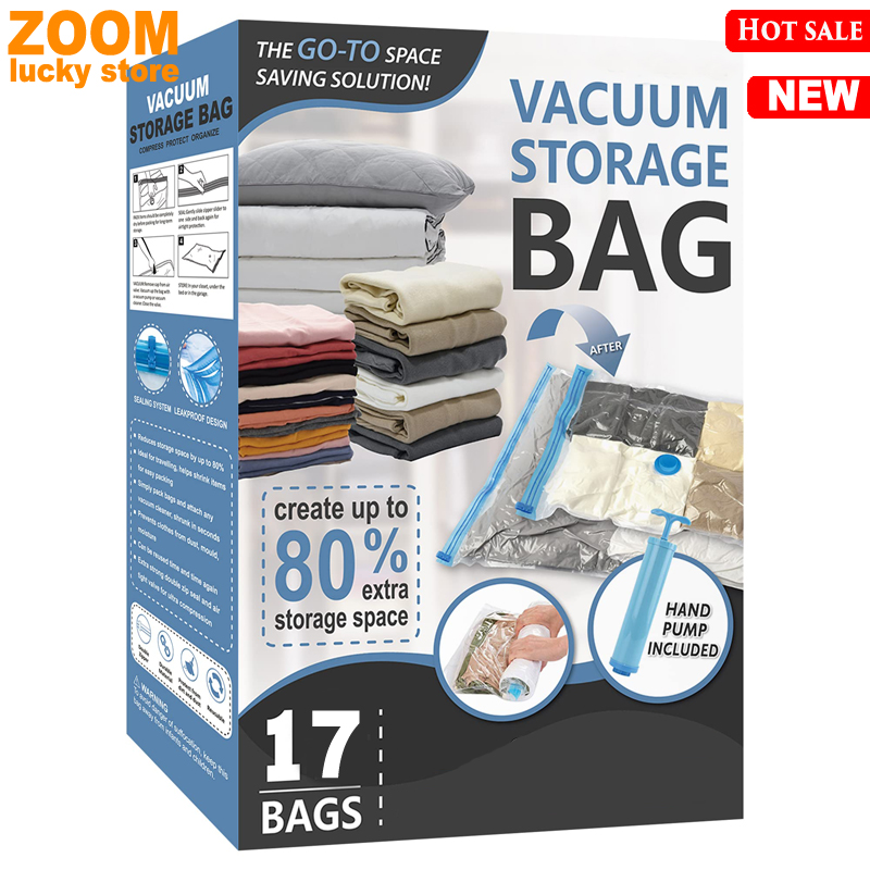 Vacuum Storage Bags Space Saver Bags Compression Hand Pump