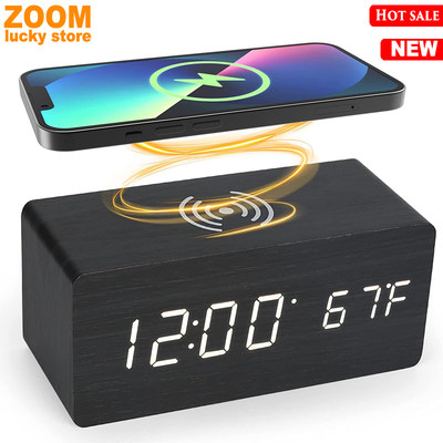 Wireless charging alarm clock LED Electronic alarm clock