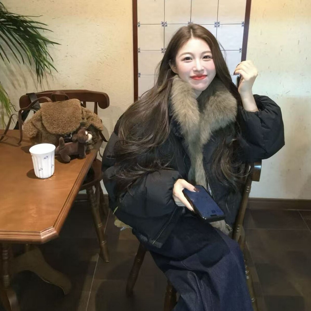 实拍实价 冬季新款短款棉服女毛领宽松加厚小个子韩版面包服外套