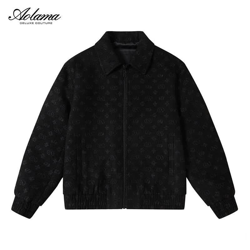 奥拉玛(Aolama)轻奢服饰男装夹克秋新品时尚百搭男士外套