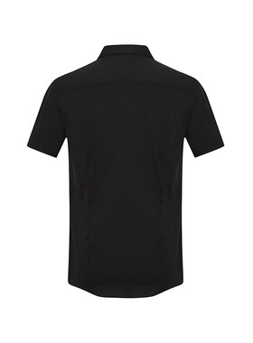 奥拉玛（Aolama）轻奢服饰男装短袖衬衫夏季职场商务男士修身短袖