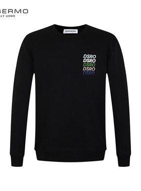 丹西摩（DOSERMO）轻奢男装圆领卫衣男士简约百搭打底长袖上衣男