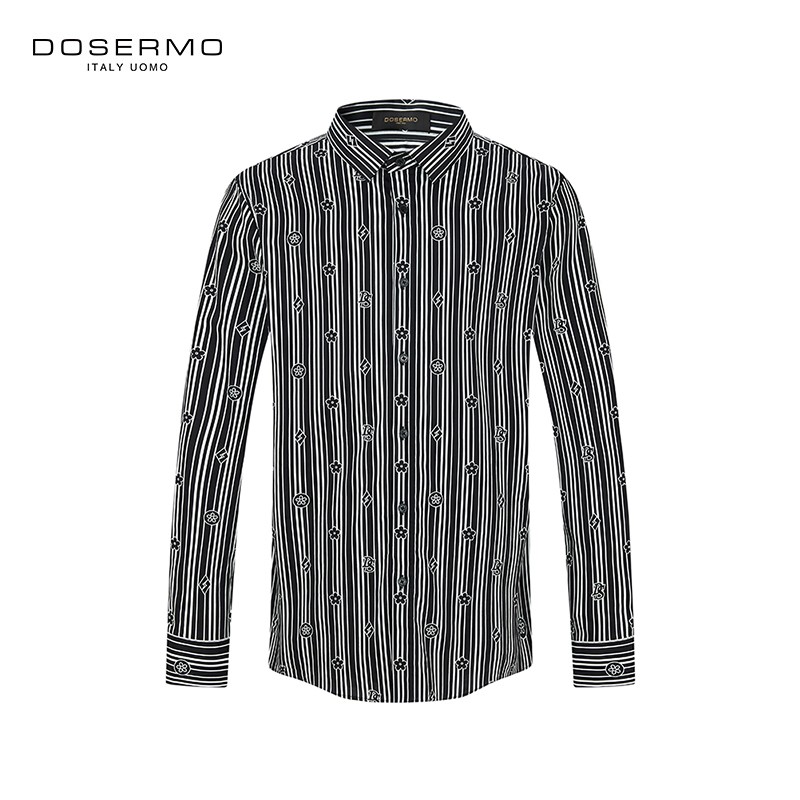 DOSERMO丹西摩条纹休闲长袖衬衫