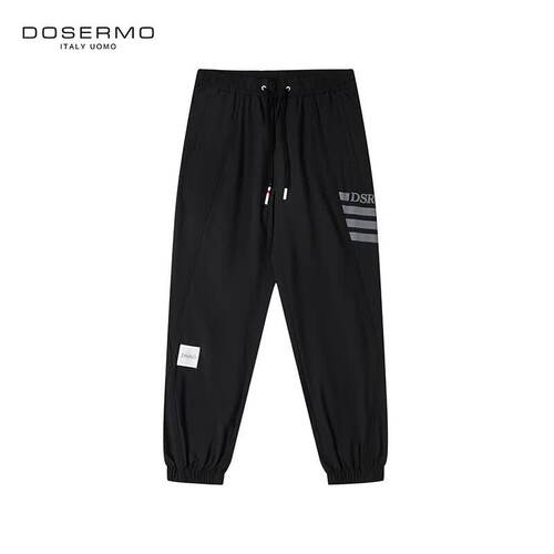 丹西摩（DOSERMO）轻奢男装秋季新款休闲裤条纹男士长裤时尚运动
