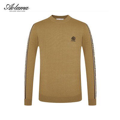 AOLAMA奥拉玛男装轻奢秋季羊毛衫圆领时尚经典毛衫080343405