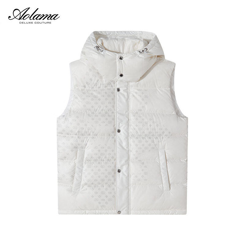 奥拉玛（Aolama）轻奢男装羽绒马甲冬季新款时尚印花轻薄背心马甲,男装,羽绒马甲,淘宝优惠券,粉丝福利购,淘宝优惠卷