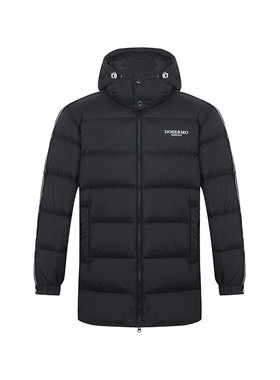 DOSERMO丹西摩男装冬季新款羽绒服侧边字母织带设计中长款鸭绒061