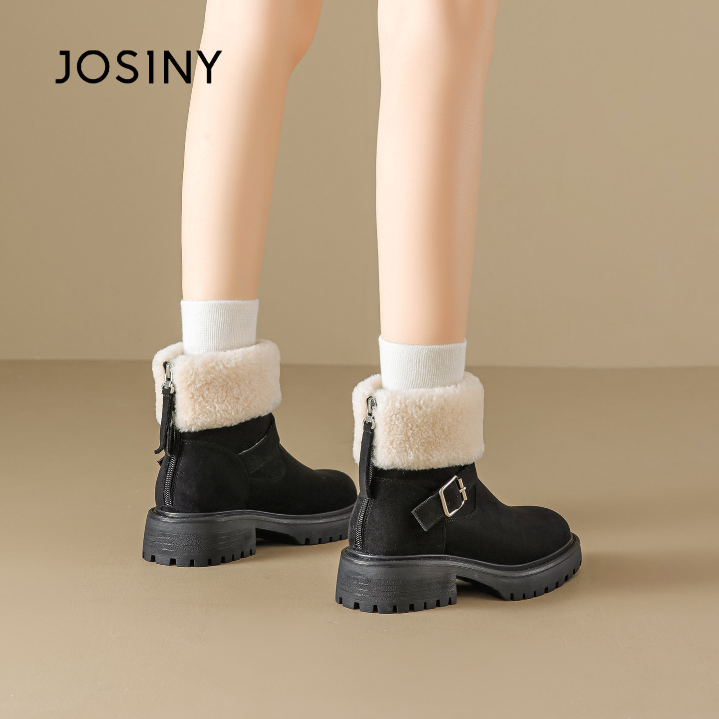 卓诗尼保暖雪地靴东北大棉鞋