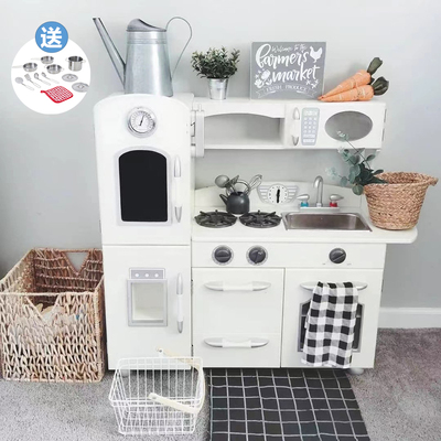 Teamson迪生家声光厨房过家家玩具木质女孩男孩儿童灶台做饭玩具