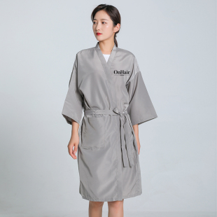网红款 高档理发店客袍染发衣美发客服发廊烫染潮牌定制logo美容院