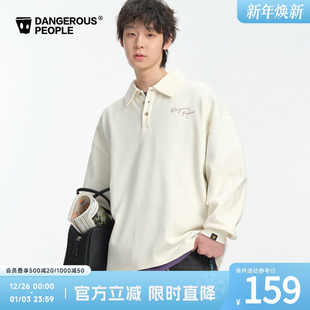 T恤 polo衫 Dangerouspeople薛之谦dsp经典 华夫格宽松百搭潮流长袖