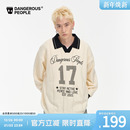 Dangerouspeople薛之谦dsp针织字母Polo衫 球衣潮牌运动风百搭毛衣
