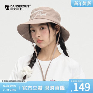 Dangerouspeople薛之谦dsp字母刺绣印花户外渔夫帽潮流百搭遮阳帽