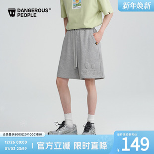 潮牌五分裤 Dangerouspeople薛之谦dsp立体小眼睛压印绣花短裤 夏季