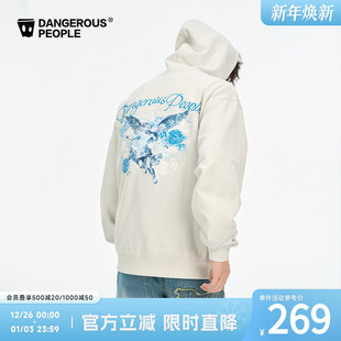 Dangerouspeople薛之谦dsp潮酷玫瑰天使宽松时尚 休闲百搭连帽卫衣