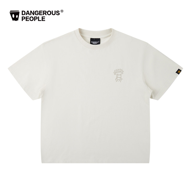 Xue Zhiqian dsp short-sleeved trendy brand basic loose casual trendy couple solid color T-shirt thumbnail 4