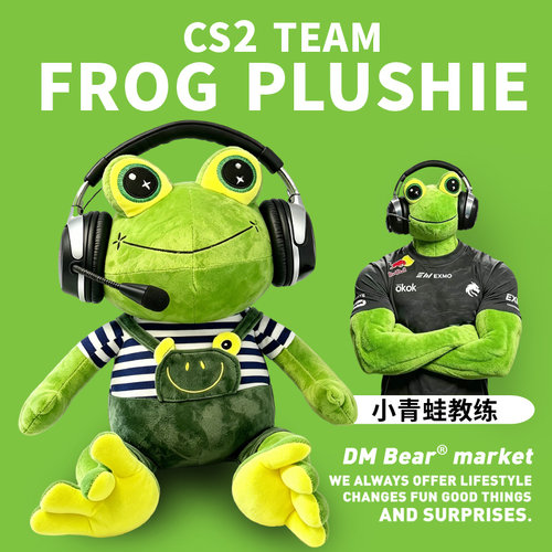 绿龙青蛙教练同款小青蛙玩偶公仔大眼蛙毛绒布娃娃生日礼物男女生