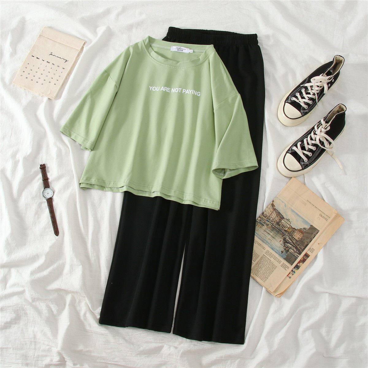 single/suit summer new pattern student Korean Edition Loose Short Short sleeved fashion leisure time Wide leg pants Two piece setin the Play mode/Anime/Periphery/cos/Board games ,  Cosplay Apparel/Props/Service ,  Cosplay Women  category - from Buy2taobao.com to provide professional Taobao agent buy service