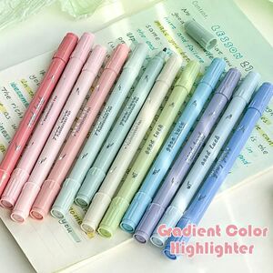 4PCS Highlighter Double Head Marker Pen Student Markers High