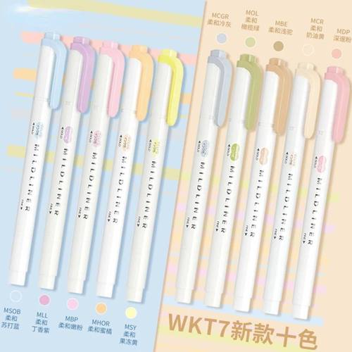10 Colors Highlighter Bright Colors and Durable Highlighter