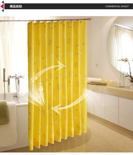 防水加厚铅条浴室卫生间浴帘挂钩