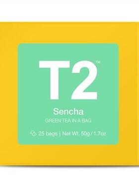 澳洲代购直邮 T2茶叶 Sencha 煎茶袋装茶包 25pk