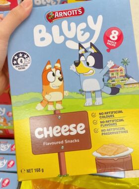 澳洲代购直邮Arnotts雅乐思Bluey布鲁伊系列燕麦蜂蜜芝士披萨饼干
