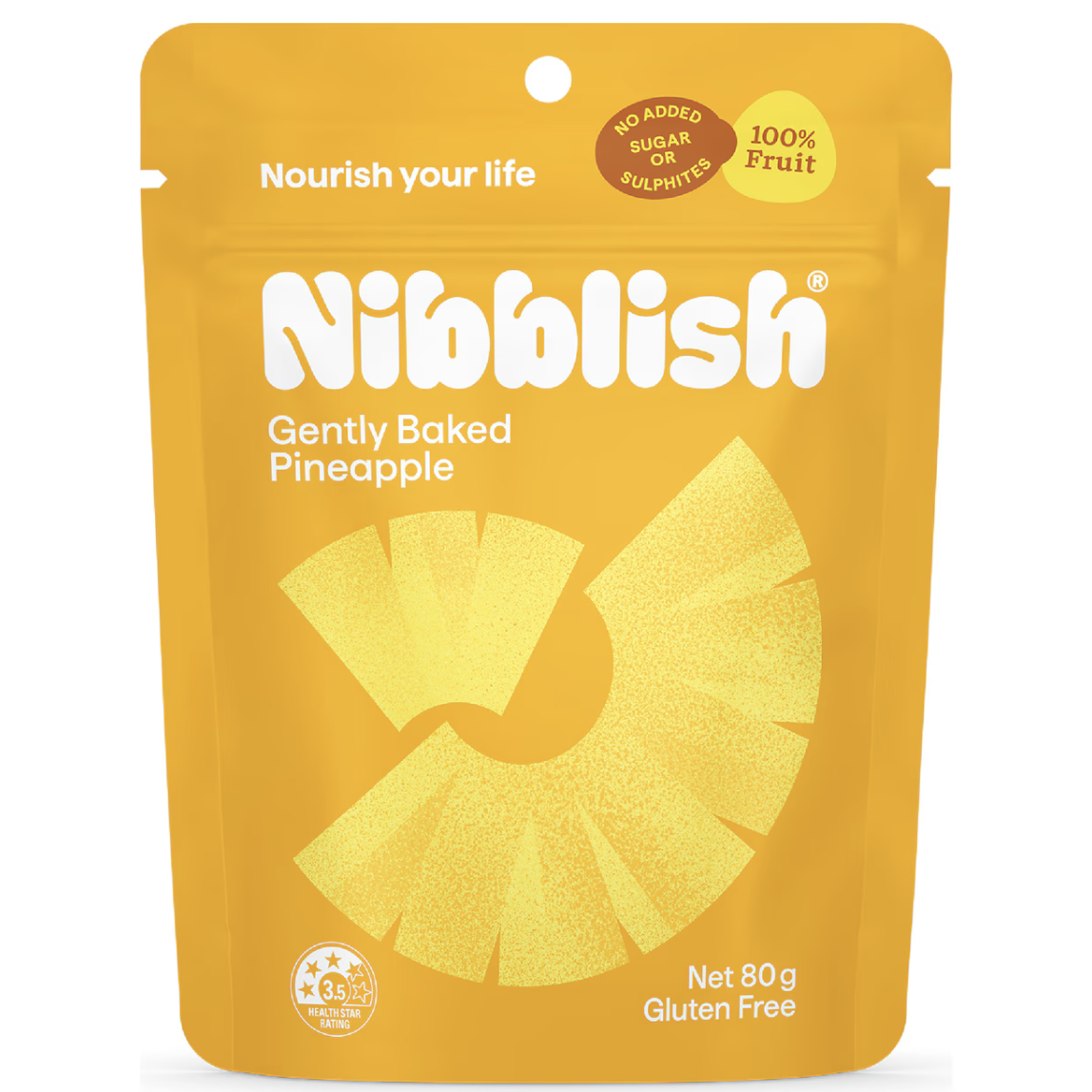 澳洲直邮代购Nibblish美味轻烤果干草莓干菠萝干芒果干蔓越干 80g