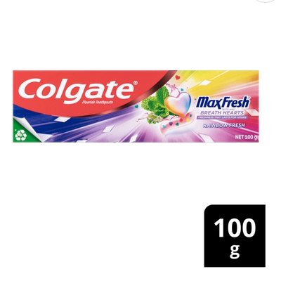 澳洲直邮Colgate Max Fresh 澳新限定 爱心七彩彩虹晶片牙膏 100g
