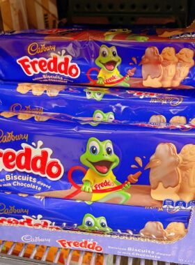澳洲代购直邮Freddo小青蛙牛奶巧克力涂层曲奇饼干167g进口小零食